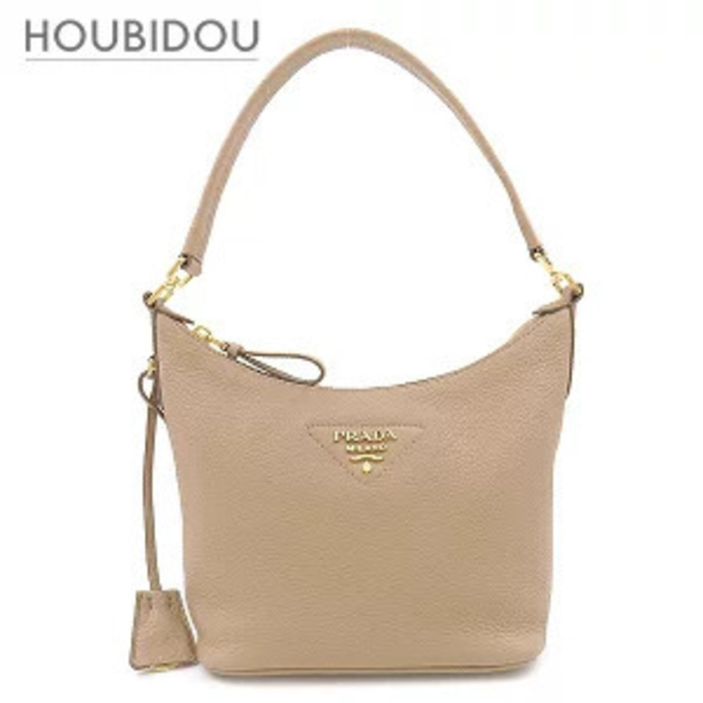 Prada shoulder bag leather Vitello Daino Soft CAMMEO cameo Beige Cream